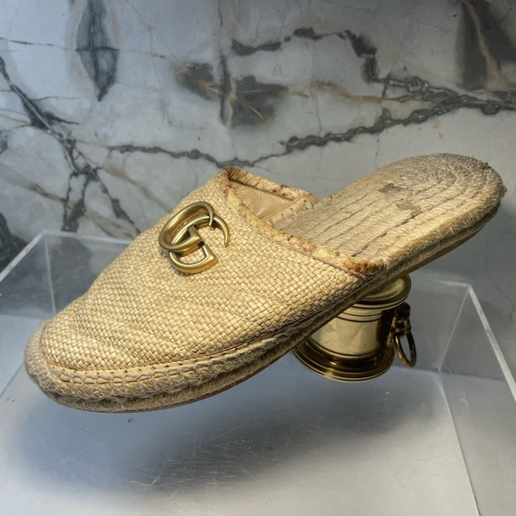 GUCCI double cloth mules sz 35 made in spain - Picture 5 of 16